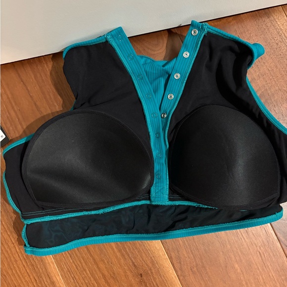 Torrid Teal Ribbed Racerback Bikini Top - Picture 3 of 7